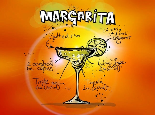 Free margarita cocktail drink illustration
