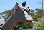 horse, sculpture, sheet