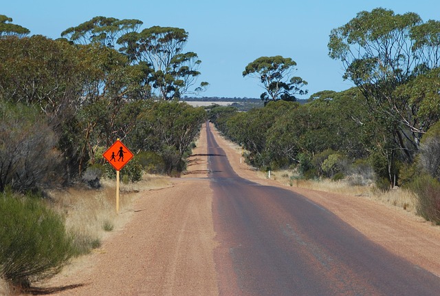 Outback, Straße, Australien, Verkehr