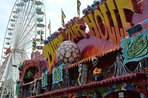 Free Ghost Train Ferris Wheel photo and picture