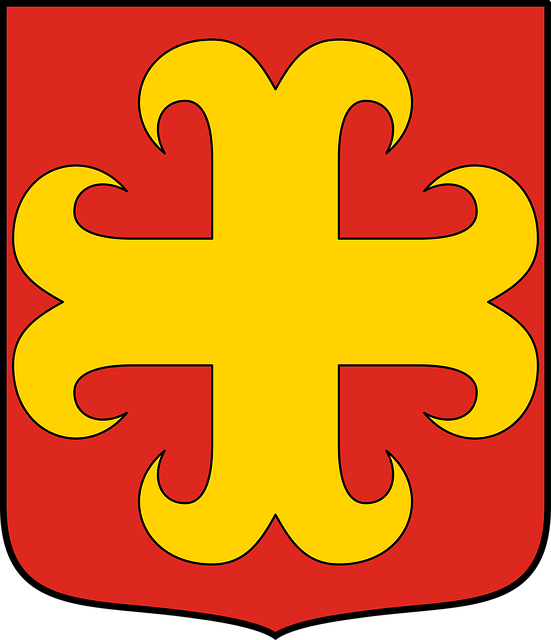 Free pittangen cross heraldry vector