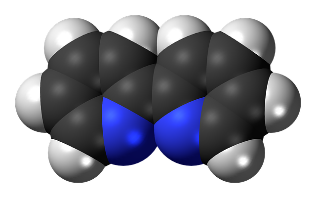 Bipyridin, 3Dspacefill, Modell, Molekül