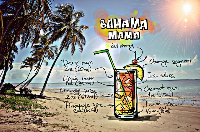 Download free HD stock image of Bahama Mom Cocktail Free bahama mom cocktail drink illustration