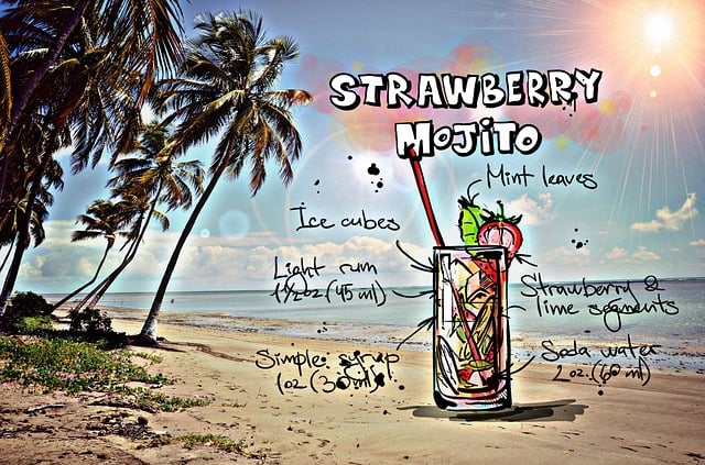 Free Strawberry Mojito Cocktail illustration and picture
