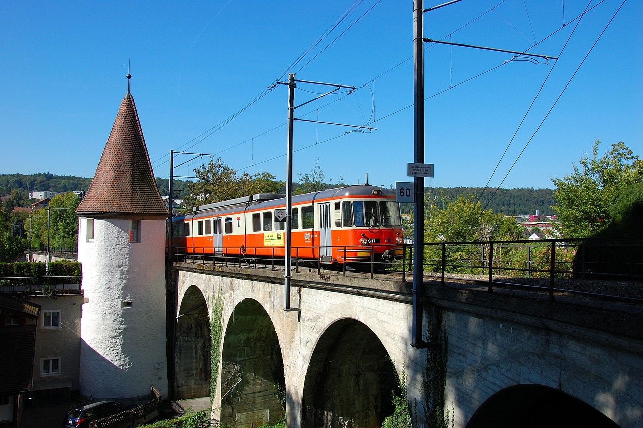 switzerland, bremgarten, dietikon bahn, bridge, increase in