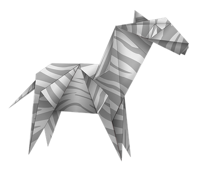 Free Origami Zebra illustration and picture