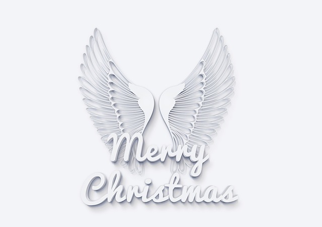 Free angel wing christmas illustration