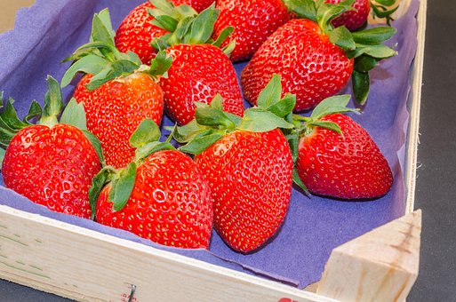 Jordbær, Rød, Frugt, Vitaminer, Natur