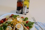 salad, corn, lettuce