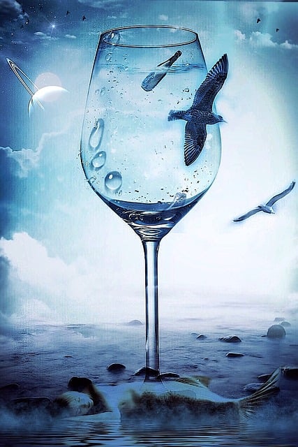 Free gull sea mermaid illustration