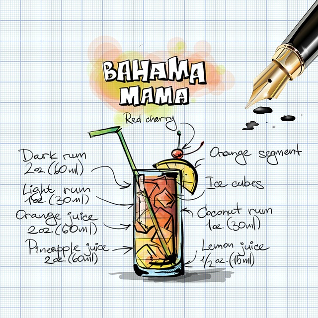 Download free HD stock image of Bahama Mom Nature Free bahama mom nature cocktail illustration