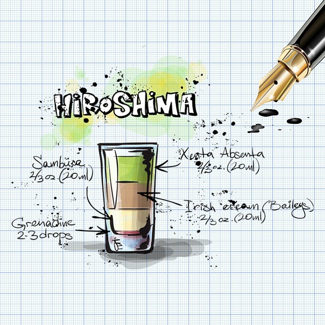 Free hiroshima cocktail drink illustration