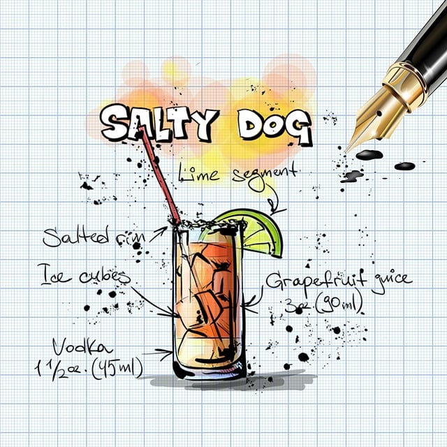 Free Salty Dog Cocktail illustration and picture