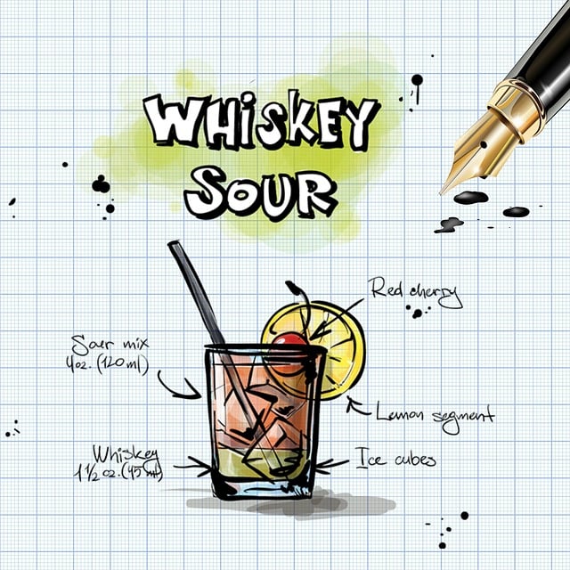 Free Whiskey Sour Cocktail illustration and picture
