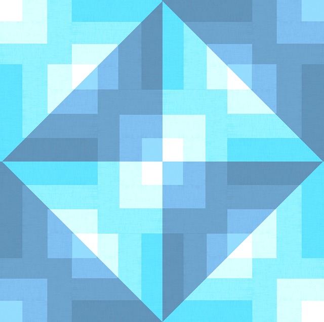 Tecido, Algodão, Água, Azul, Patchwork
