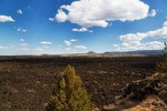 lava beds, sky, clouds