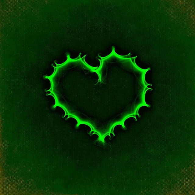 Free heart romance bright illustration
