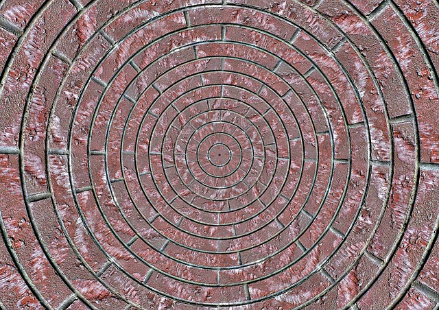 Free stones pavement circles illustration