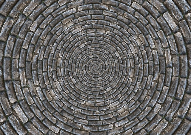 Free stones pavement circles illustration