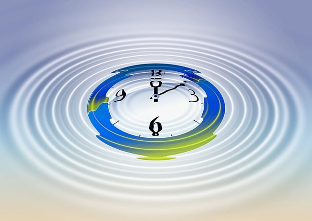 Free clock waves deadline illustration