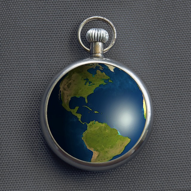 Free clock pocket watch earth illustration