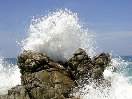 Havet, Bølge, Klippe, Mexico
