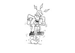 man, angry, drawing