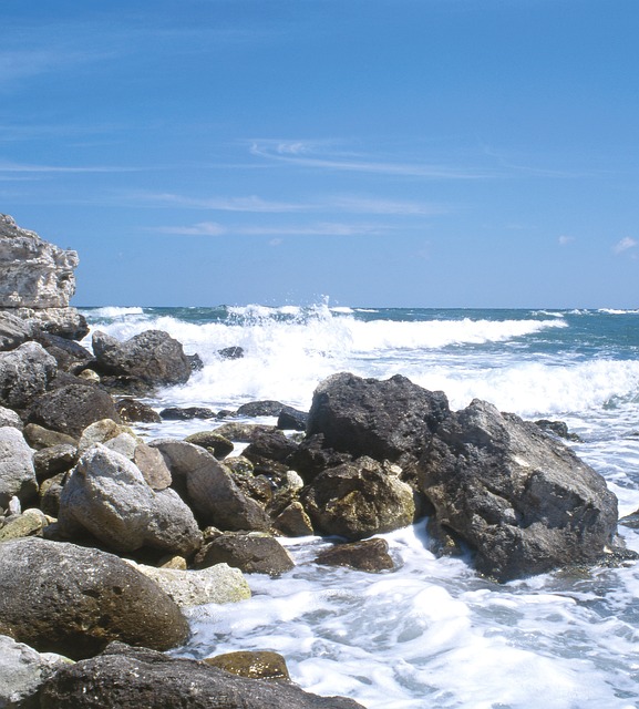 Hav, Bølger, Kysten, Strand, Steiner