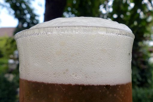 맥주, 거품, 유리, 마시다, 맛있는, 갈증, 원기 회복, 맥주 거품