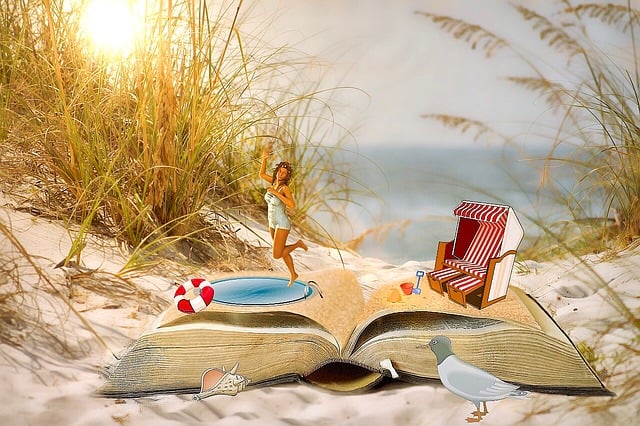 Free baltic sea woman tourism illustration
