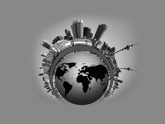 Free city skyline circle illustration
