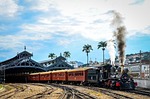 locomotive, train, steam engine
