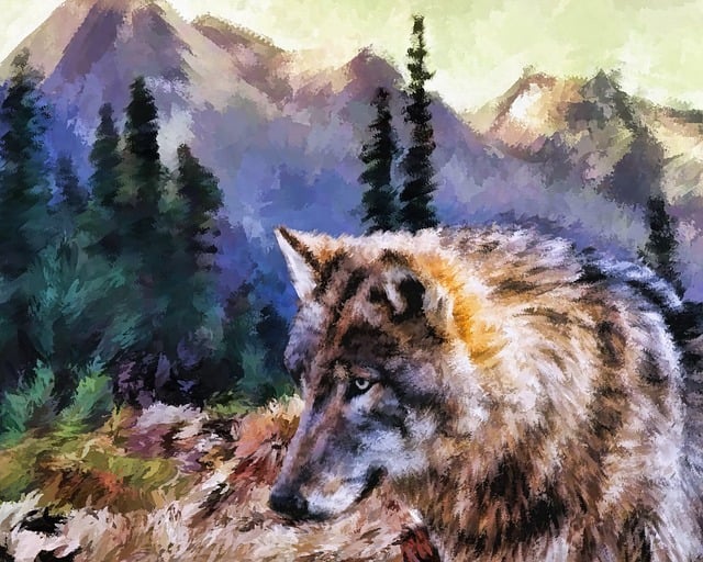 Free wolf wildlife predator illustration