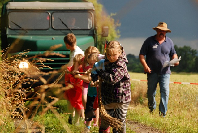 Tauziehen, Sommerfest, Hanomag