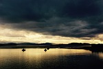 lake, sail, boat