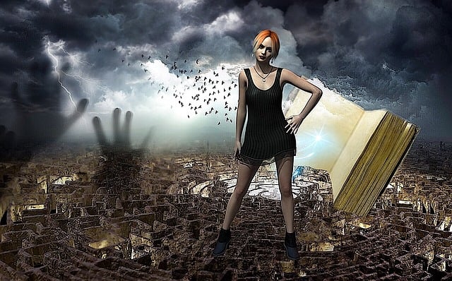 Free book cover hands woman illustration