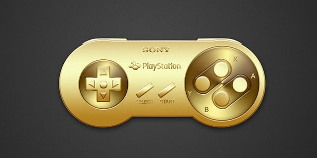Free joystick gold computer illustration