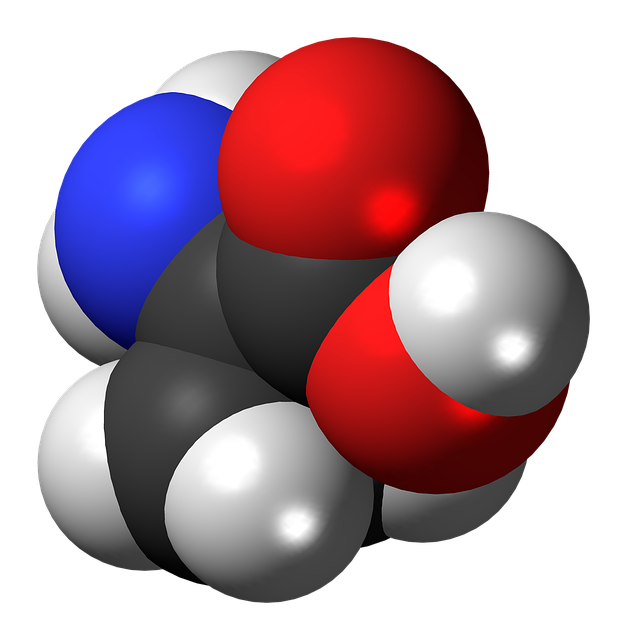 Free aminocyclopropane molecule model illustration