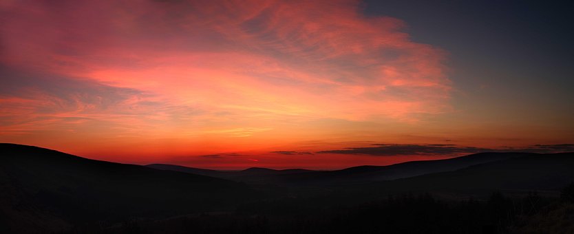 Apus De Soare, Munţi, Natura, Peisaj