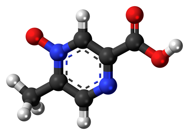 Free acipimox molecule structure illustration