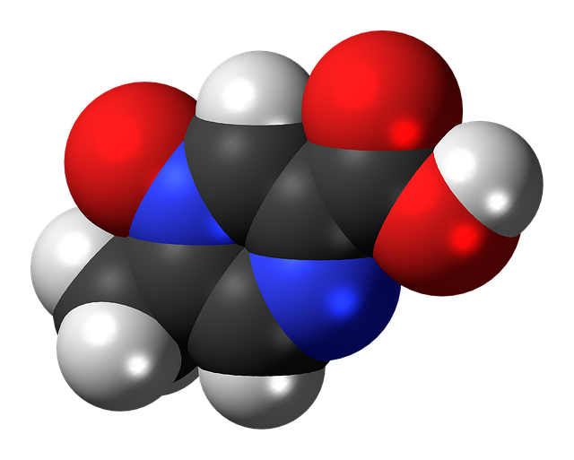 Download free HD stock image of Acipimox Molecule Free acipimox molecule structure illustration
