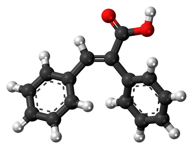 Free alpha parinaric acid unsaturated fatty acid illustration