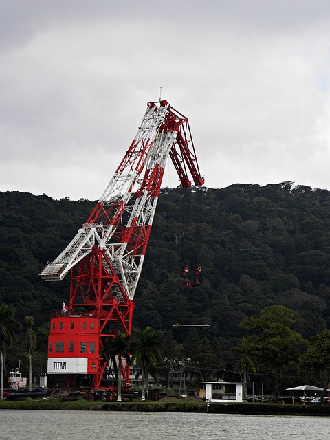 Free Floating Crane Panama Canal photo and picture