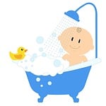 baby, bath, shower