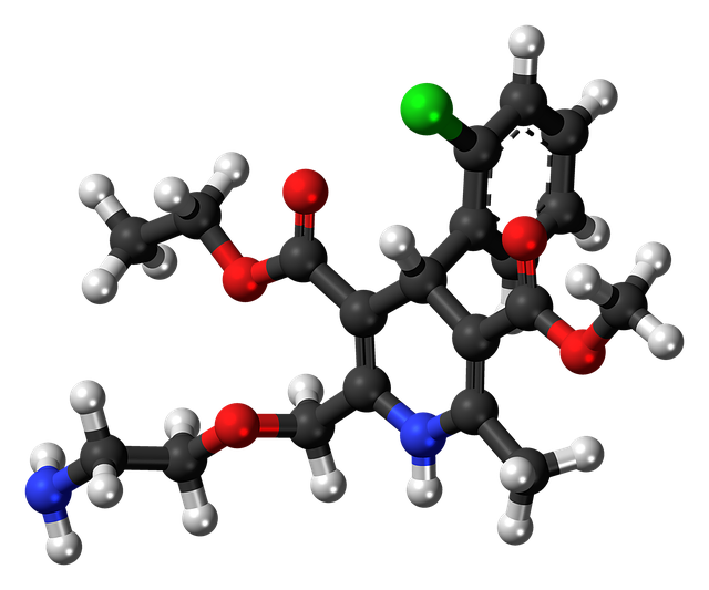 Free amlodipine calcium channel illustration