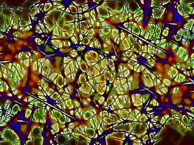 Free neurons brain cells imitation illustration