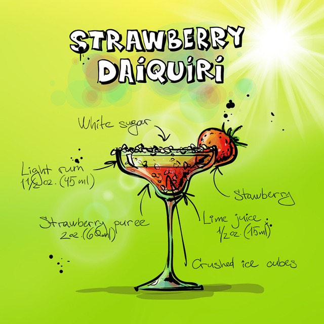 Strawberry Daiquiri, Cocktail, Getränk
