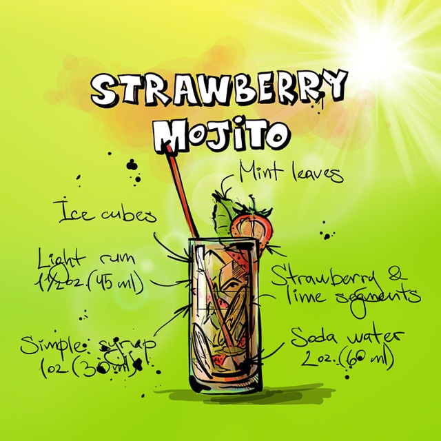 Strawberry Mojito, Cocktail, Getränk
