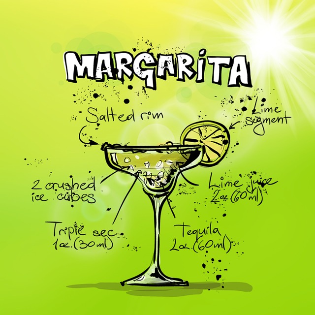 Free margarita cocktail drink illustration
