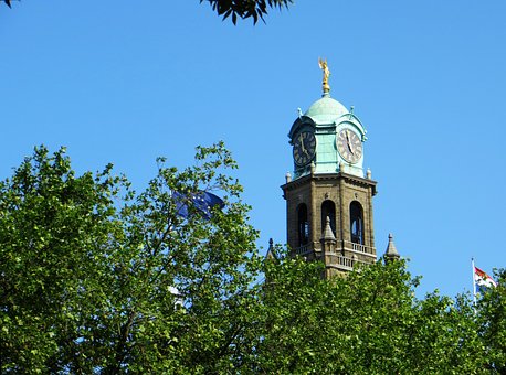 Rotterdam, Kostel, Věž, Holandsko, Město